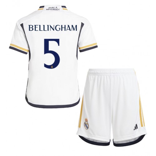 Maillot de foot Real Madrid Jude Bellingham #5 Domicile enfant 2023-24 Manches Courte (+ pantalon court)